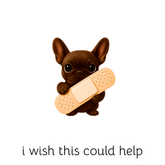 I wish this could help frenchie 4x6 note card