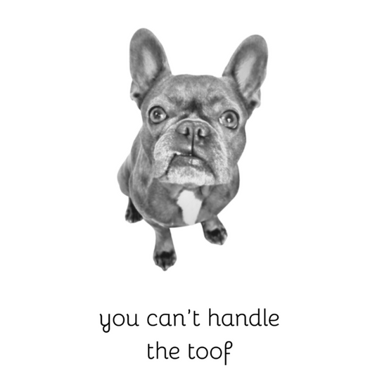 you can't handle the toof 4x6 note card