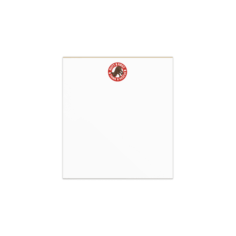 butt first think rescue frenchie notepad
