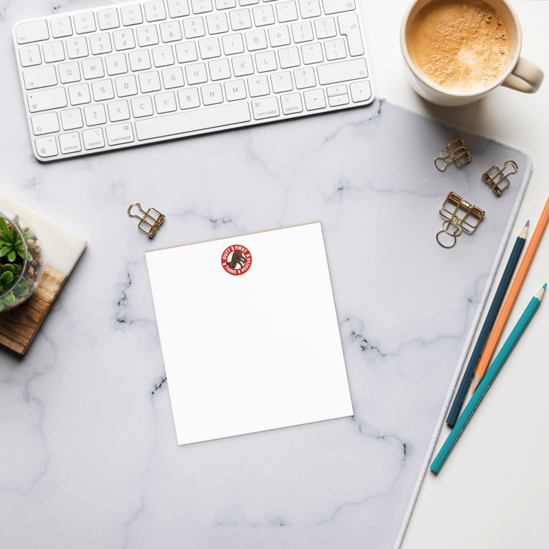 butt first think rescue frenchie notepad