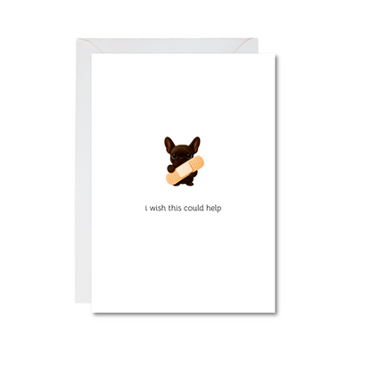I wish this could help frenchie 4x6 note card