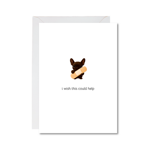 I wish this could help frenchie 4x6 note card