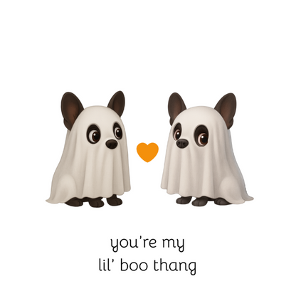 you're my lil boo thang 4x6 note card