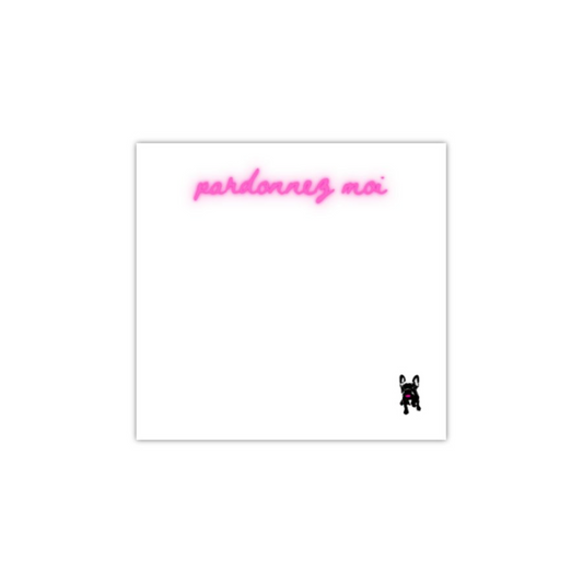 haute frenchie 'pardonnez moi' Post-It brand sticky notes