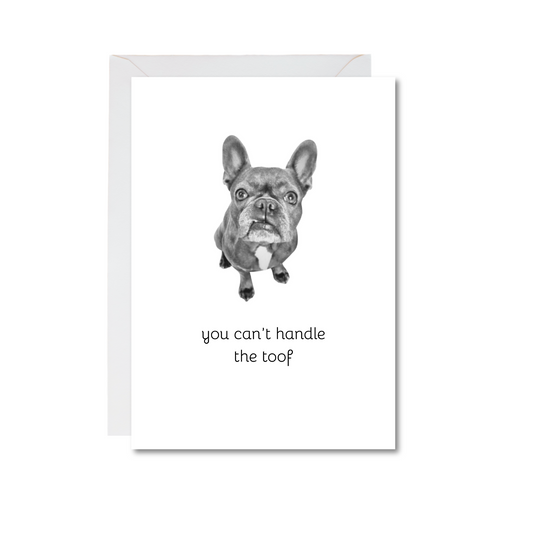 you can't handle the toof 4x6 note card