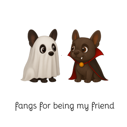 fangs for being my friend 4x6 note card